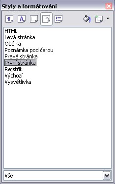 Styly a formátování - stránkové styly
