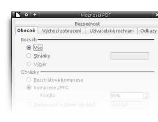 Možnosti PDF
