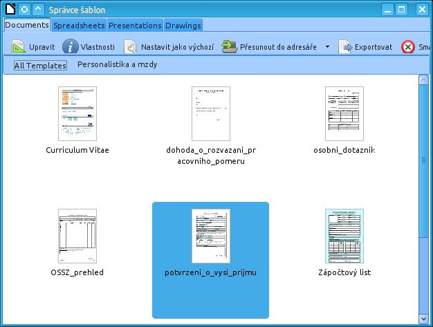 Nový správce šablon je zřejmě nejvýznamnější změnou pro řadové uživatele LibreOffice