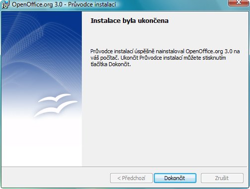 Instalace ukončena