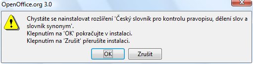 Rozšíření se slovníkem bude nainstalováno