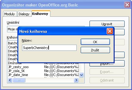 Vloženie novej knižnice „SuperbChemistry“
