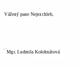 Oslovení pro muže a ženu na samostatných stránkách