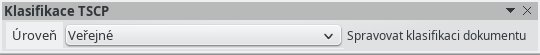 Tlačítková lišta Klasifikace TSCP v Impressu