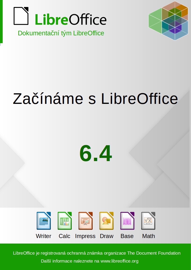Obálka příručky Začínáme s LibreOffice 6.4