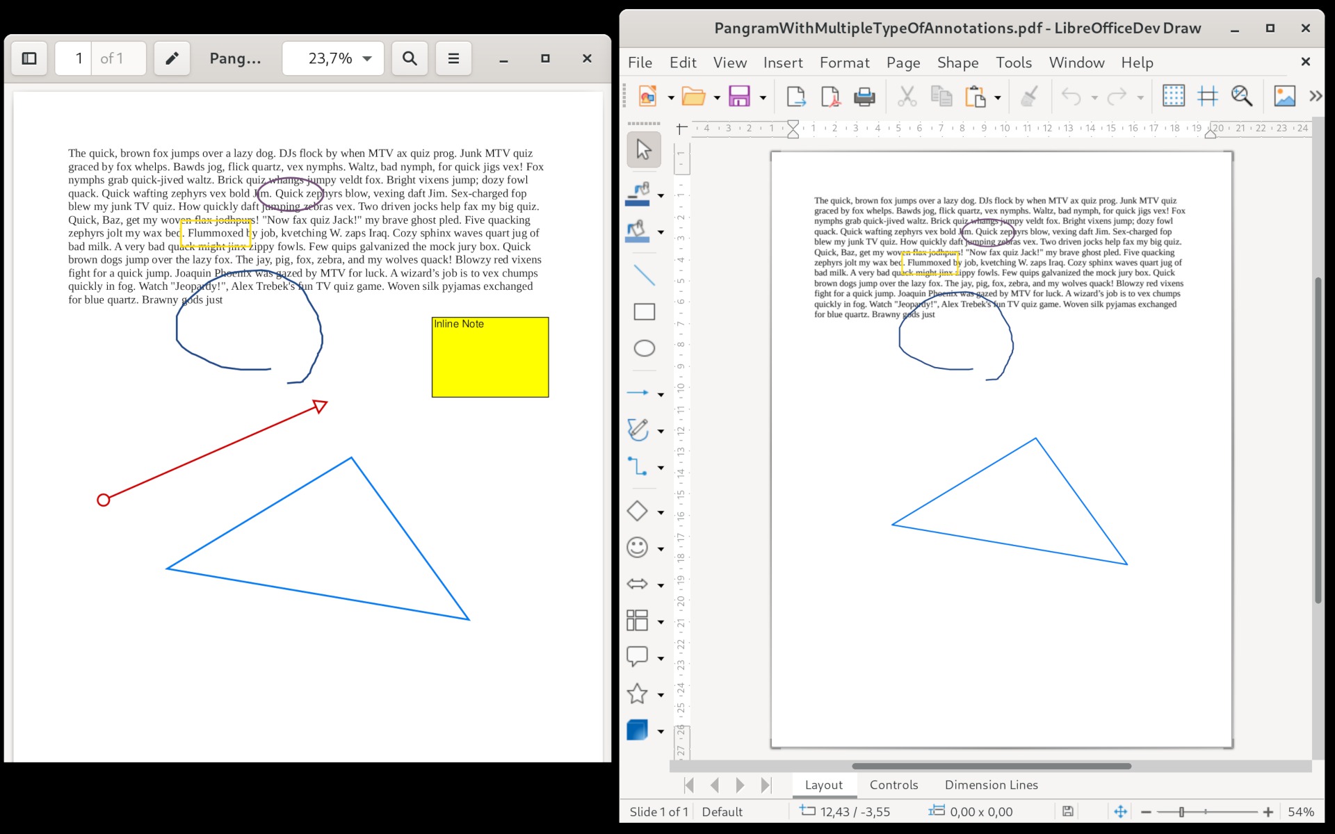 Druhá fáze implementace podpory PDF poznámek - geometrické tvary
