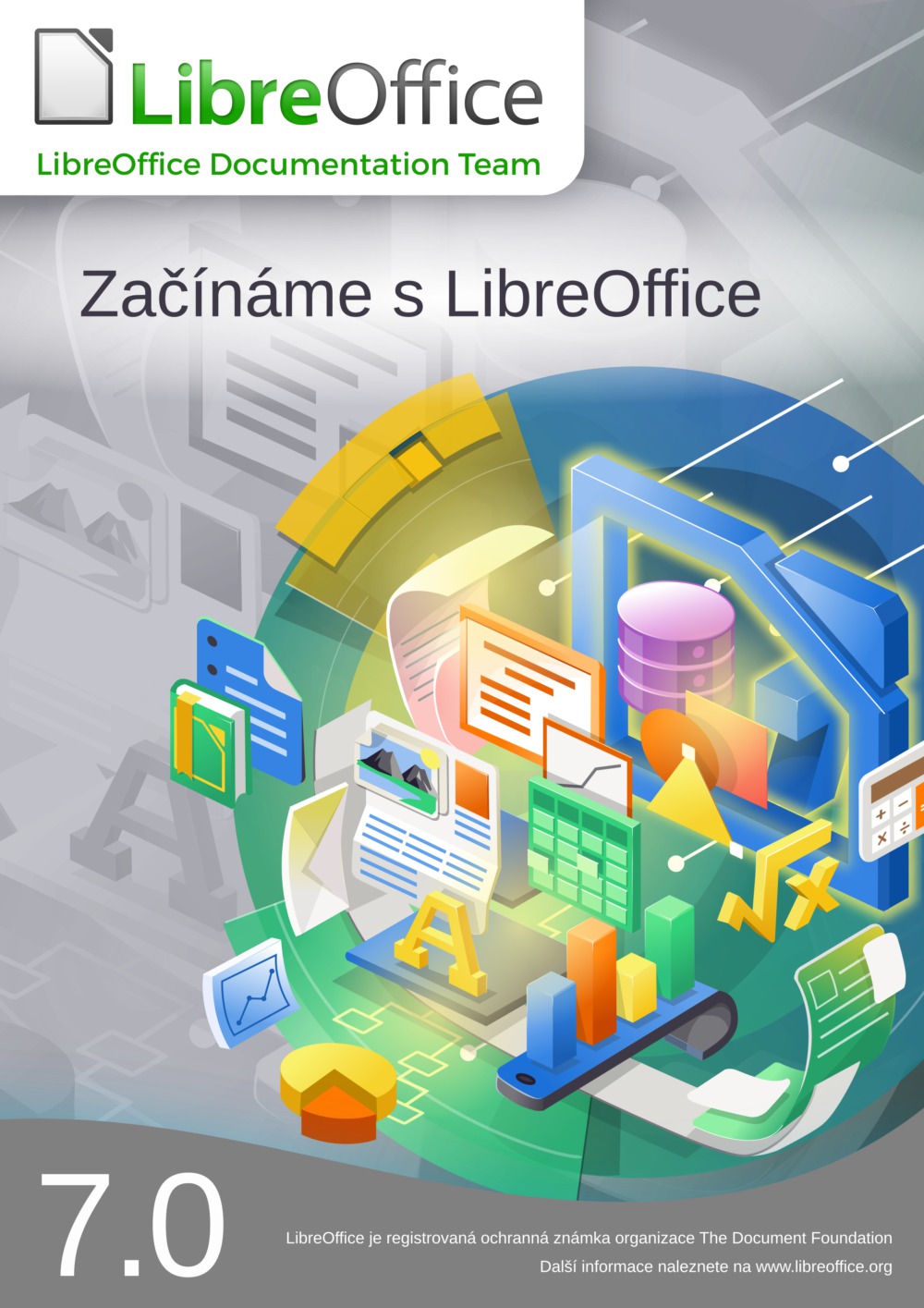 Obálka příručky Začínáme s LibreOffice 7.0