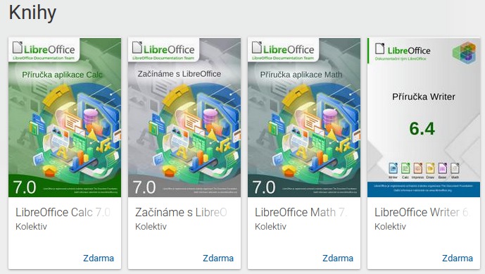 Příručky LibreOffice na Google Play