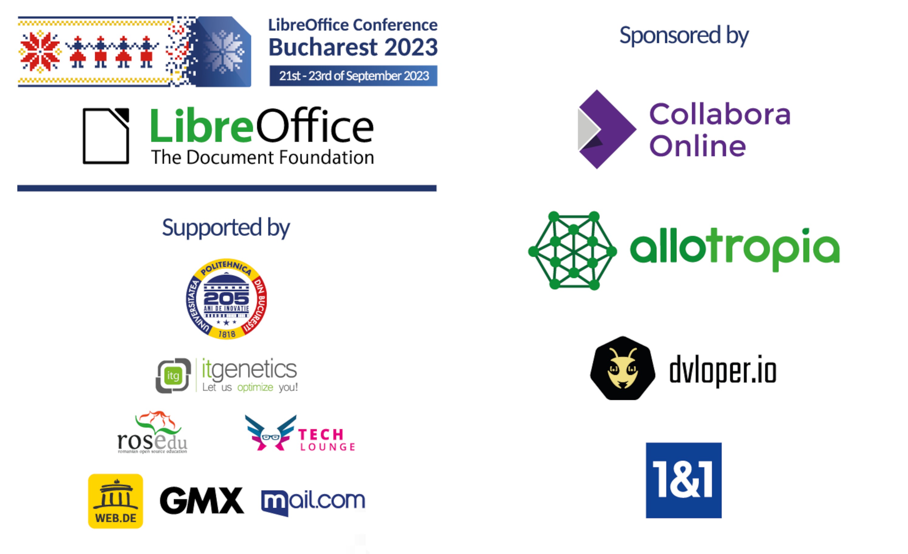 Konference LibreOffice 2023 - sponzoring