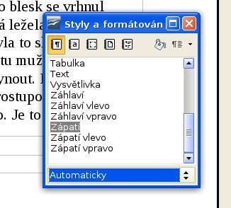 Styl pro zápatí