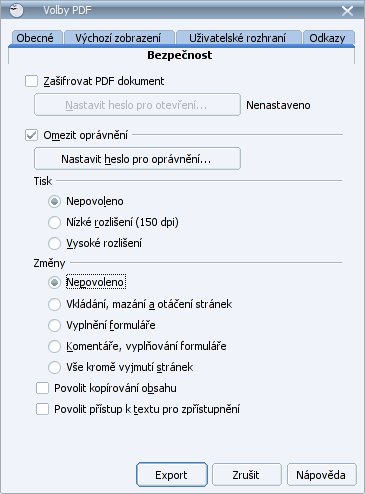 Bezpečnost PDF dokumentu
