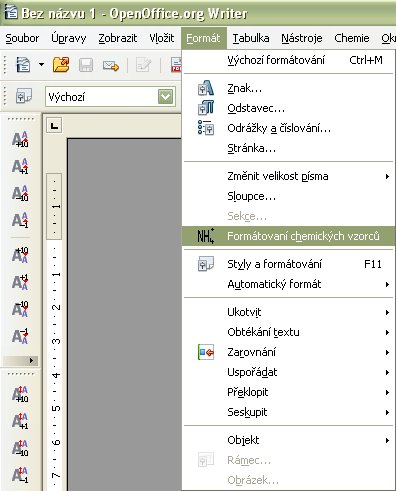 Vložený odkaz na makro v menu „Formát“