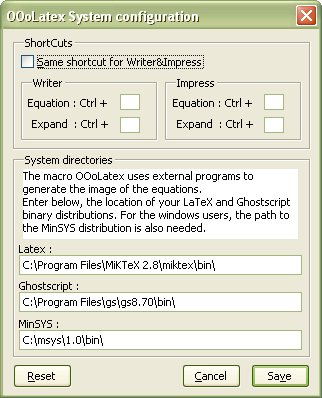Nastavenie ciest a klávesových skratiek v OS Windows