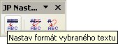 Panel nástrojov „JP Nastavenie parametrov formátu textu“