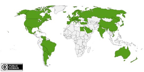 Mapa komunity pracující na LibreOffice (zdroj: blog TDF, public domain)