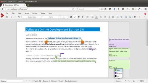 Collabora Online 2.0 (zdroj: web Collabora)