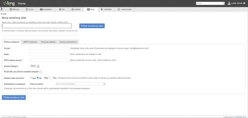 Přidání e-mailového účtu