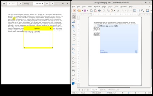 První fáze implementace podpory PDF poznámek - pop-up komentáře