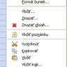 Kontextová ponuka Východzie formátovanie