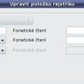 Okno pro úpravu položky rejstříku