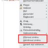 Z kontextové nabídky také můžete souhlasit nebo nesouhlasit se změnami