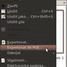 Nastavení pro Export do PDF se nachází v nabídce Soubor