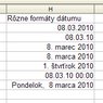 Rôzne formáty dátumu