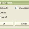 Nastavenie zrušenia delenia slov na konci všetkých strán