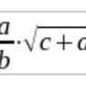 & a over b cdot sqrt{c + d}