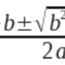 &p x_1, 2_=/-b +- ^ b'2'-4 ac^ /2 a/