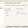 Zadejte název databáze MySQL a serveru