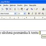 Poznámka v texte vo verzii OpenOffice.org 2.4.1