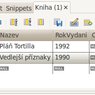 Data v tabulce Kniha potřebují i hodnoty cizích klíčů dle dalších tabulek