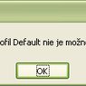 Profil „Default“ nie je možné vymazať