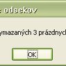 Informácia o počte vymazaných prázdnych odsekov