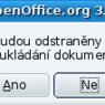 Dialog při pokusu o uložení elektronicky podepsaného dokumentu