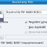 Dialog pro nastavení pokročilého filtru