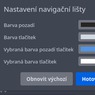 Úprava barev navigační lišty