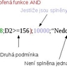 Schéma funkce AND vložené jako argument funkce IF