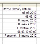 Rôzne formáty dátumu