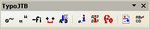 Správne zobrazený panel nástrojov TypoJTB
