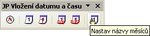 Panel nástrojov “ JP Vloženie dátumu a času“ v module Writer