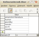Vazby mezi tabulkami databáze Knihovna verze „A“