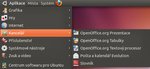 Výchozí vybavení Kanceláře v Ubuntu (OpenOffice.org Kreslení je v položce Grafika)