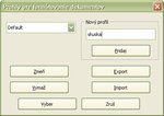 Pracovné okno „Profily pre formátovanie dokumentov“