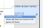 Smazat poznámku, nebo všechny