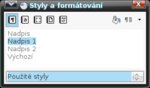 Kategorie Použité styly