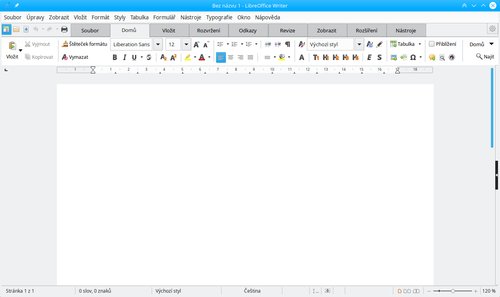 Jedna z možných podob rozhraní Notebookbar